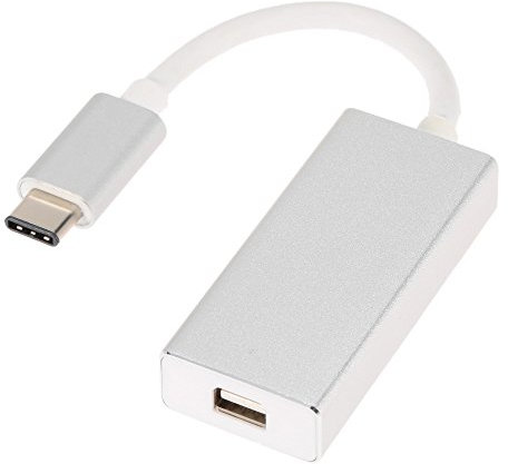CY, Cavo adattatore USB-C 3.1 da tipo C a Mini DisplayPort DP, 1080p HDTV con custodia in alluminio dorata, per laptop da 12
