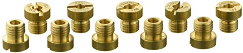 Kit di regolazione ugelli per carburatore Polini D | Set di 10 ugelli principali M6 singoli, distanza 0,02 mm, dimensioni 80-98, per carburatore Dellorto PHBH/VHST