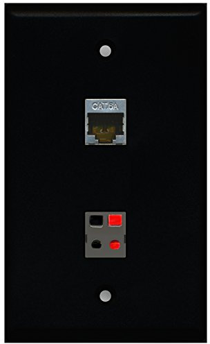 RiteAV – Schwarz 1 Port Lautsprecher 1 Port Cat. 6 A -