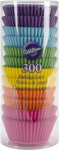 Wilton 300 Caissettes Cupcake Arc en Ciel