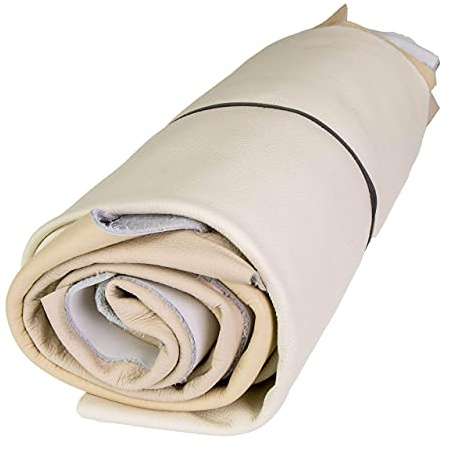 Langlauf Schuhbedarf Lederreste Weiss - beige - grau 1kg - Verschiedene helle Farben - Lederstücke alle Stücke Mind. DIN A3 - echtes Leder zum nähen - handverlesene Lederstücke - Leder zum basteln