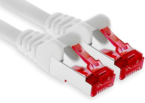 1aTTack.de 15 m - bianco - 1 pezzo - Cavo di rete LAN Ethernet CAT.6 RJ45 per switch, router, modem, pannello patch, punto di accesso, campi patch