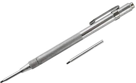 Dapetz ® Tungsten Carbide Scriber Pen, Glass Scribe Tool Engraving Pen with Retractable Tungsten Carbide Tip for Glass, Ceramics and Hardened Steel, 150mm 6