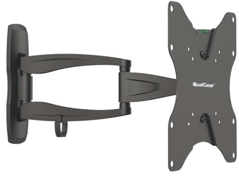 QualGear Universal Ultra Slim Low Profile Articulating Wall Mount for LED TV Upto 23-42-Inch - Black
