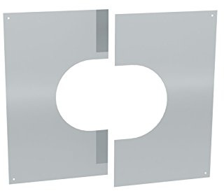Wandblende/Deckenblende zweiteilig 31°- 45° für doppelwandige Schornsteine DW; Ø 150mm Innendurchmesser, Edelstahl