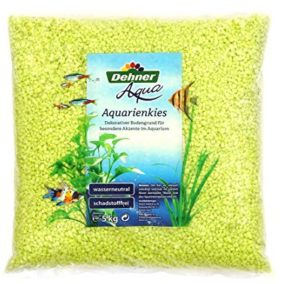 Dehner Aqua Aquarienkies, Körnung 4 - 6 mm, 5 kg, pastellgrün