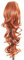 Prettyland - 45cm clip-in extension coda di cavallo treccia capelli ricci ondulati posticcio ispessimento estensione- R01 rosso
