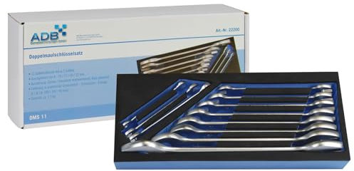 ADB Werkzeugeinlage 22200 Werkstattwagen Einlage Garnitur Doppelmaulschlüssel-Set 11-teilig Werkbank Werkzeug