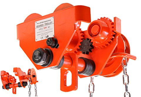 Pro-Lift-Montagetechnik 1000kg Laufkatze, schwere Ausführung, mit Getriebe + Haspelkette, N, 01218