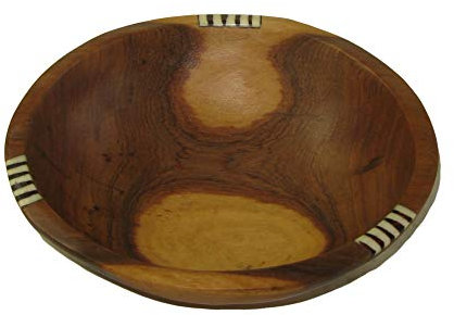Bois d'olivier Salade de fruits Snack Bol avec incrustation 15,2 cm 15 cm Commerce équitable