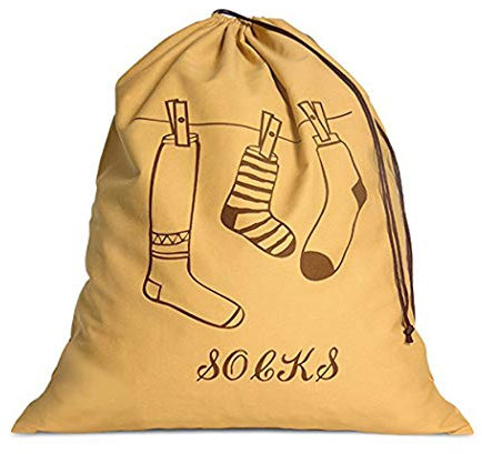 trendfinding Grand sac à linge 60x70 cm, Capacité de 15 kg, Design de Chaussettes, Impression par Transfert, et Fermeture à Cordon Double Face Incluse