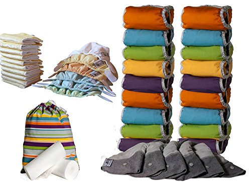 Pop-In Stoffwindelset V2 Bamboo Big Box Brights inkl. Newborn-Pack