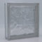 Ladrillo de vidrio de diseño nube transparente brillante 19x19x5 cm - 8 piezas