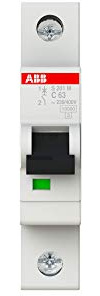 ABB S201M C63 INTERRUTTORE AUTOMATICO 10KA 1P, Interruttore Salvavita, White