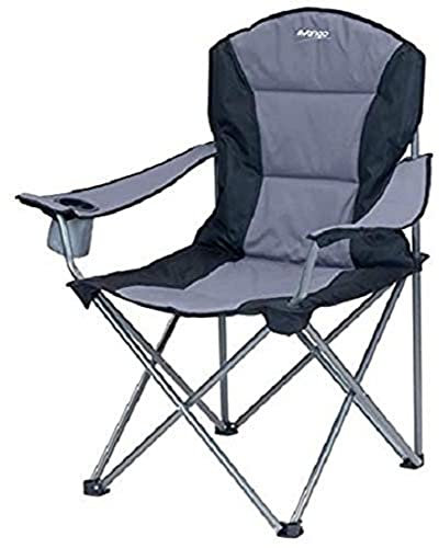 Vango Goliath X-Large Padded Camping Chair for Adults [Amazon Exclusive], Extra Wide Seat with Insulated Drinks Holder, Folding Garden Chair for Outdoors, Fishing, Beach