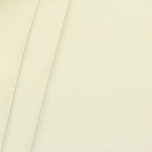 STOFFKONTOR Bastelfilz Filz Stoff Stärke 3,0 mm Breite 90 cm - Meterware, Farbe Creme-Weiss - zum Basteln und Dekorieren