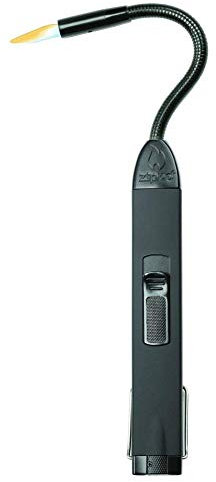 Zippo Stabfeuerzeug - Schwarz - Mit Gas Nachfüllbar - Langer Flexibler Hals - Gummiert - Idealer Kerzenanzünder