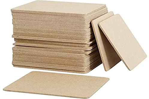 Creativ 55761 Untersetzer, 10 x 10 cm, Dicke 3 cm, MDF, 50 Stück