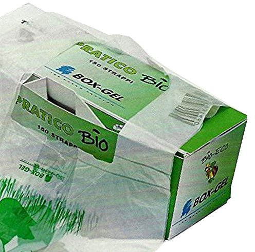 PZ 300 SACCHETTO DI PLASTICA BIOLOGICA 23 X 50 SACCHETTO SHOPPERS BORSA CON MANICO BUSTA PER ALIMENTI SHOPPER A ROTOLO