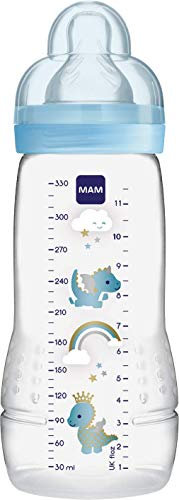 MAM Easy Active 2nd Age 330ml Bottle 6 Months and + - Blue
