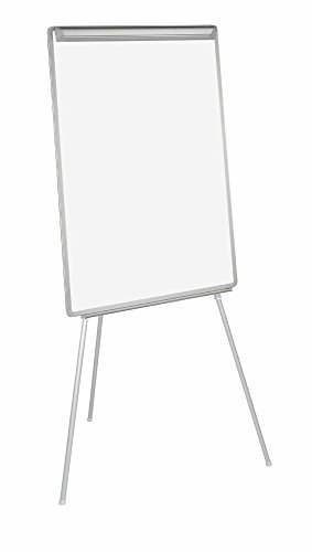Bi-Office Dreibein Flipchart Grau mit ausziehbaren Armen, magnetische und trocken abwischbare Oberfläche, mit Stifteablage