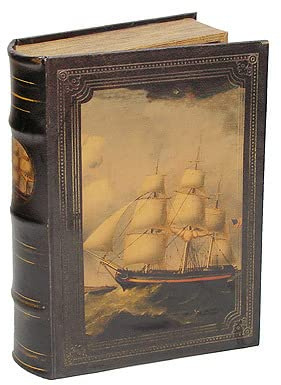 zeitzone Hohles Buch mit Geheimfach Buchversteck Segelschiff Antik-Stil 33cm
