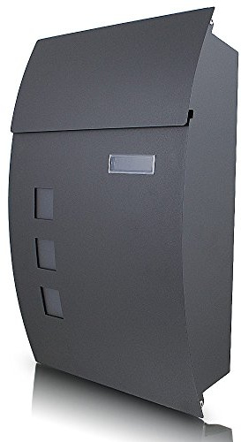 Wandbriefkasten Post Briefkasten Briefkastenanlage Letterbox, Dunkelgrau Anthrazit