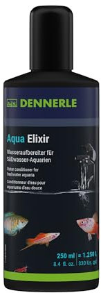 Dennerle Aqua Elixir, 250 ml - Wasseraufbereiter für Süßwasser Aquarien, für fischgerechtes Aquarienwasser
