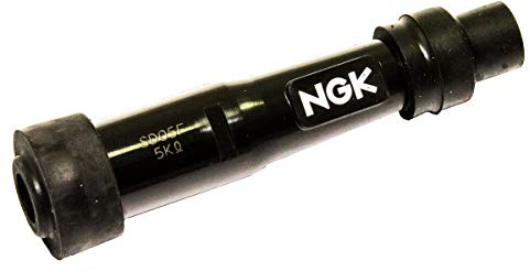 Zündkerzenstecker NGK SD05F für H o n d a Kawasaki KTM S u z u k i Yamaha | Typ SD05F, gerade, schwarz, Kunststoff; kompatibel mit KTM, Suzuki, Yamaha; inkl. Gummidichtungen zum Schutz vor Feuchtigkeit