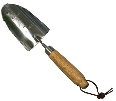 Xclou Garden Blumenkelle Edelstahl Eschengriff, Mehrfarbig, 32,5x8,3x4 cm