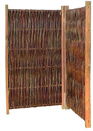 Abverkauf Abverkauf: Paravent Weide Solid, 2-teilig (Rahmen: 2,5 x 4,5), 120 x 120