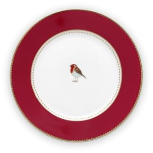 Pip Studio Love Birds Brotteller rot 17cm