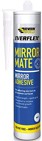 Everbuild Everflex Mirror Mate Mirror Adhesive – Fast Curing – Neutral Cure – White – 290 ml
