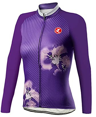 UGLY FROG Winter MTB Jersey Damen Langarm Thermal Fleece Downhill Trikot Warm Rad Trikot Damen Mountainbike Freeride Motocross BMX DH FR Offroad Bekleidung