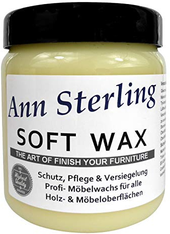 Ann Sterling Soft Wax Wachs Möbelwachs Shabby Chic Holzwachs Versiegelung Finish Wachs Kalkwachs (1 Liter, Farblos)