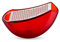Alessi Parmenide AARU01 R - Design Grater with Cheese Cellar, in Thermoplastic Resin Polished Steel, Red