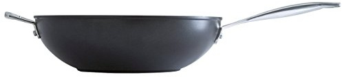 LE CREUSET Toughened Non-Stick Stir Fry Pan, Ideal For Lower-fat Cooking On All Hob Types Including Induction, Ø 30 cm, Black, 962020300