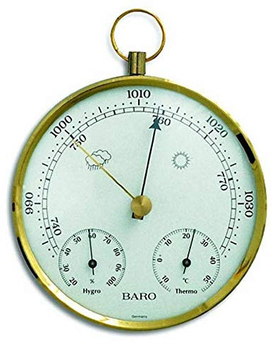 TFA Dostmann Stazione meteo analogica, 20.3006.32 con anello in metallo, barometro, termometro, igrometro, oro