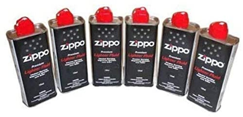 Zippo Lot de 6 recharges d'essence pour briquet 125 ml