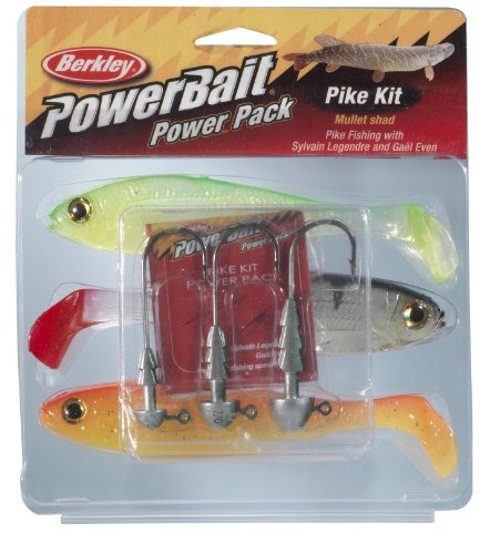 Berkley PowerBait Pro Pack Pike; stort urval av mjuka beten för sportfiskare som söker gäddfiske; starka vibrationer och alternativ för jigghuvud med flera djup, 15 cm, Assorted