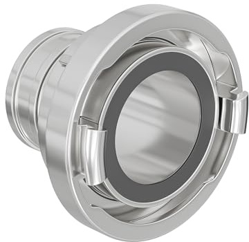 Wiltec Accouplement Storz C/52 mm – 101 x 98 x 98 mm – en Aluminium – avec long Manchon rotatif 120° – Raccord pour Tuyaux pompier Irrigation Arrosage Lance incendie