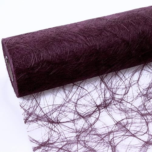 Deko AS GmbH Sizoweb Tischband Bordeaux 30 cm Rolle 25 Meter 64 011-R, Dunkelrot