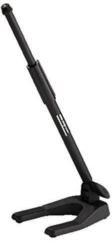 MONACOR MS-210/SW Mikrofon-Tischstativ, mit einstellbarem Stativrohr, 16 mm (5/8) und 9mm (3/8) Gewinde, schwarz