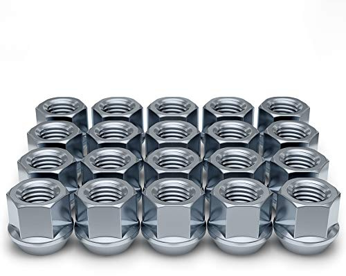 White Knight 1307-1S-20AM Zinc M12x1.50 Open-End Bulge Acorn Lug Nut, 20 Pack
