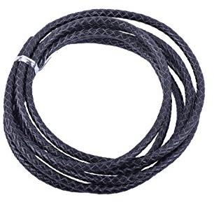 KONMAY - Cordones de cuero de varios tamaños y colores, redondos, trenzados, originales, para diseños de joyería y artesanía