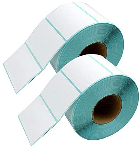 DynaSun 2600 Stück 10x5cm Thermo Etiketten auf Rolle 100x50 mm Kern 25 mm aussen gewickelt für Versandetiketten DPD, UPS, GLS und DHL