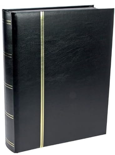 SAFE Briefmarkenalbum/Einsteckbuch PREMIUM Nr. 155 Einsteckbücher 64 SCHWARZE Seiten mit goldfarbener Premiumprägung Einband in SCHWARZ
