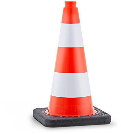 UvV Flex0020 Leitkegel Warnkegel Warnpylone Höhe 500 mm Gewicht 2,1 kg sehr standsichere Pylonen tagesleuchtende Ausführung ohne Reflexstreifen