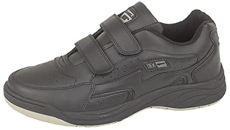 Dek Mens Orleans Wide Trainers Touch, Black, 12 UK