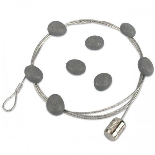 Magnetische Fotoleine/Fotoseil Stone, 8 Magneten, 150 cm lang - für Fotos, Postkarten, Starke Magnete